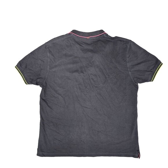 Sun68 Mens Polo Shirt - Dark Gray With Neon Green & Pink Accents size XXL - Picture 2 of 7